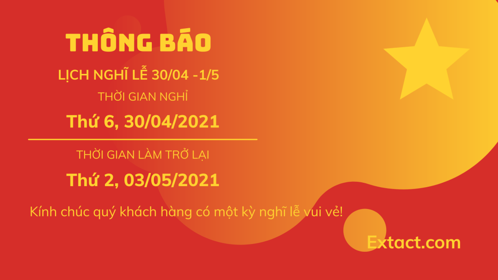 lịch nghỉ lễ 30/4 và 1/5