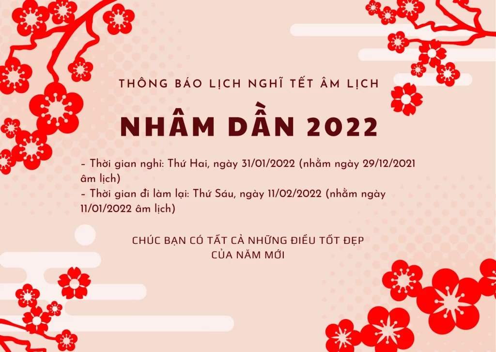 Lịch nghỉ Tết Nguyên Đán 2022 2 lich nghi tet 2022 Lịch nghỉ Tết Nguyên Đán 2022